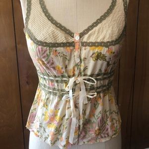 Free People Floral Sleeveless Top